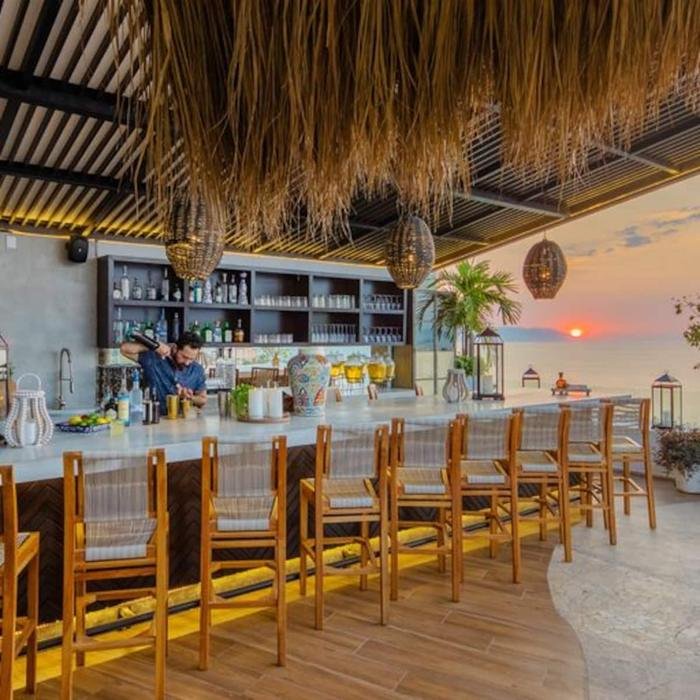 The villa bar