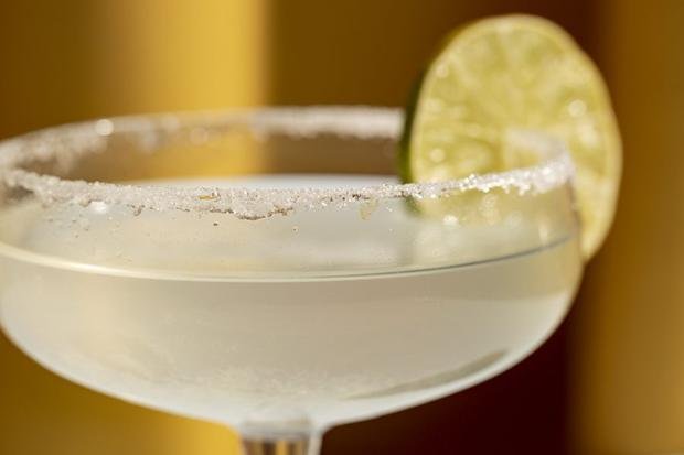 A margarita with a salted rim